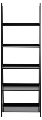 Product photograph of Welton Black Ladder Bookcase With 5 Shelves from Choice Furniture Superstore