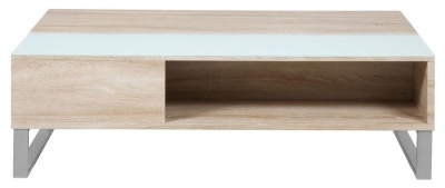 Product photograph of Alicia Sonoma Oak 1 Lift Up 110cm Coffee Table from Choice Furniture Superstore