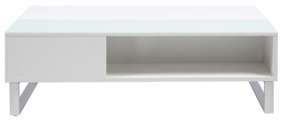 Product photograph of Alicia White 1 Lift Up 110cm Coffee Table from Choice Furniture Superstore