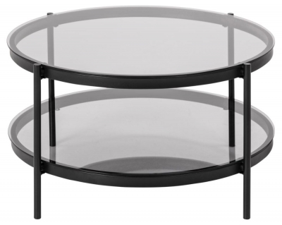 Product photograph of Briar Glass Round Coffee Table from Choice Furniture Superstore