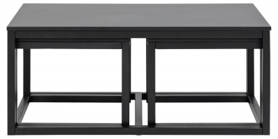 Product photograph of Cadiz Black Coffee Table Set Of 3 from Choice Furniture Superstore