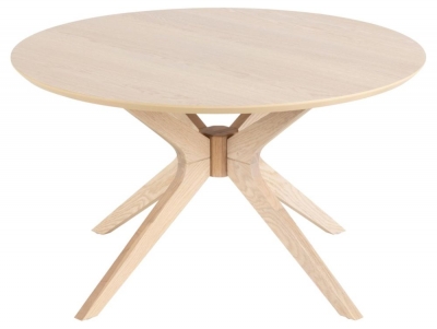 Product photograph of Declo Wooden Round Coffee Table - Comes In White And Black Options from Choice Furniture Superstore