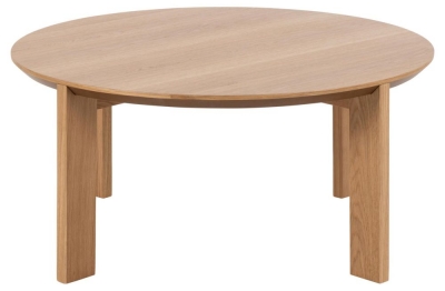 Product photograph of Mabel Oak Round Coffee Table from Choice Furniture Superstore