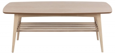 Product photograph of Wilsall Oak 120cm Coffee Table from Choice Furniture Superstore