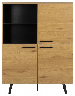 Product photograph of Mesick Oak 3 Door Hall Cabinet from Choice Furniture Superstore
