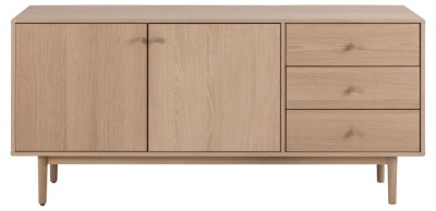 Product photograph of Clearance - Aston Oak 2 Door 3 Drawer Sideboard - 160cm - Fss14938 from Choice Furniture Superstore