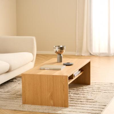 Arlon Oak Coffee Table With Shelf