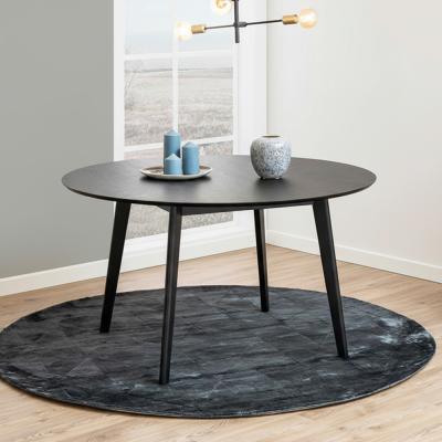 Roxby Round Dining Table - 6 Seater - 140cm - Black