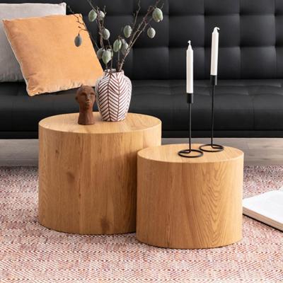 Mice Oak Oval Coffee Table - Set of 2