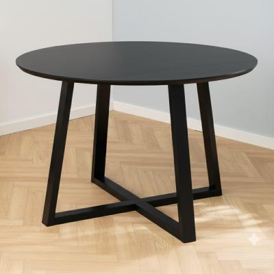 Malika Round Dining Table - 4 Seater - 120cm - Black