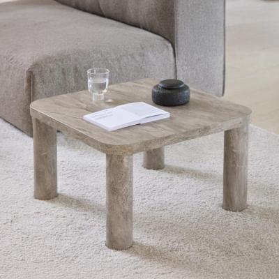 Solano Coffee Table - Square - Grey Marble Effect