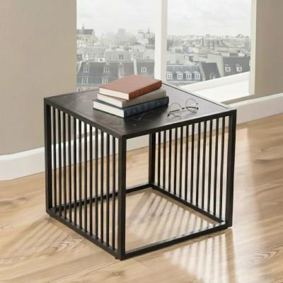 Strington Side Table - Square - Black Marble Effect