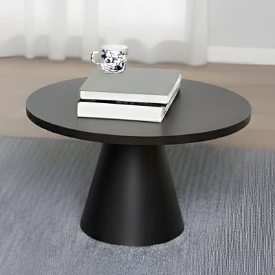 Soli Coffee Table - Round - Black Ceramic - Small