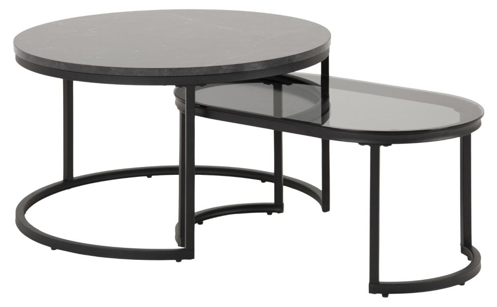 Soham Black Coffee Table (Set of 2)
