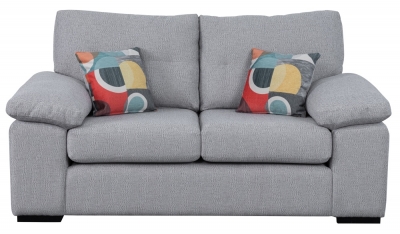 Product photograph of Sweet Dreams Rochester Silver Fabric Sofa from Choice Furniture Superstore