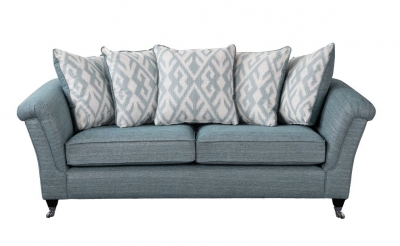 Product photograph of Sweet Dreams Belvoir Granada Lagoon Fabric Scatter Back Sofa from Choice Furniture Superstore