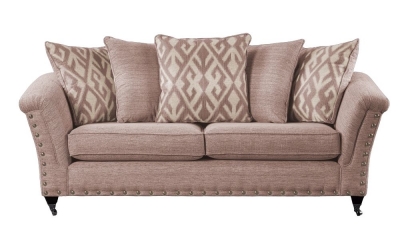 Product photograph of Sweet Dreams Siena Granada Blush Fabric Scatter Back Sofa from Choice Furniture Superstore