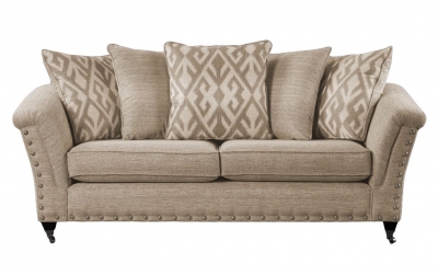 Product photograph of Sweet Dreams Siena Granada Husk Fabric Scatter Back Sofa from Choice Furniture Superstore