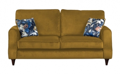 Product photograph of Sweet Dreams Firenze Mustard Fabric Sofa from Choice Furniture Superstore
