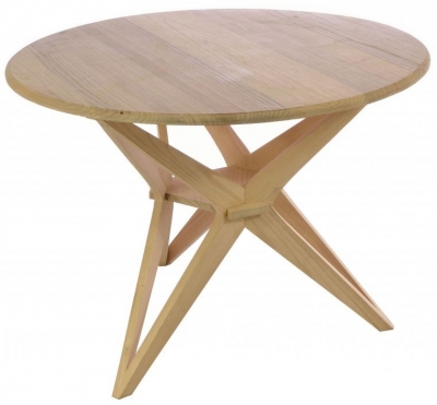 Product photograph of Shoreditch Wooden Large Round Dining Table - 4 Seater from Choice Furniture Superstore