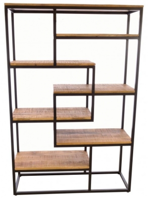 Product photograph of Old Empire Large Mango Wood Bookcase from Choice Furniture Superstore