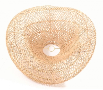 Product photograph of Ancient Mariner Rattan Curvy Lightshade from Choice Furniture Superstore