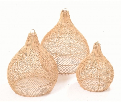 Product photograph of Ancient Mariner Rustic Rattan Bottle Lightshade from Choice Furniture Superstore