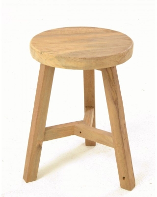 Product photograph of Rustic Country Round Stool from Choice Furniture Superstore