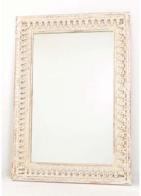 Product photograph of Ancient Mariner Carved Distressed Mango Wood Wall Mirror from Choice Furniture Superstore