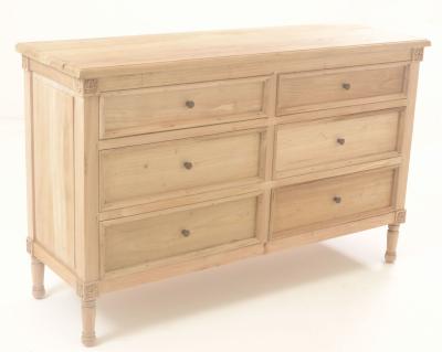 Product photograph of Vintage Mahogany French Style 6 Drawer Chest from Choice Furniture Superstore