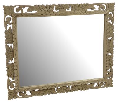 Product photograph of Vintage Mahogany Ornate Thin Mirror - 100cm X 80cm from Choice Furniture Superstore