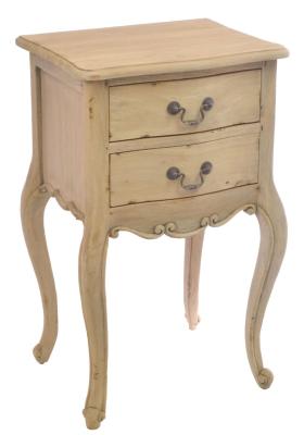 Vintage Mahogany French Style 2 Drawer Side Table