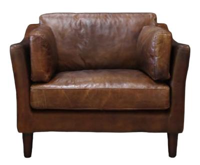 Ancient Mariner Vintage Brown Leather Adina Armchair