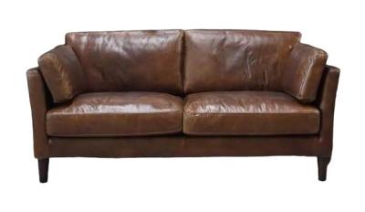 Ancient Mariner Vintage Brown Leather Adina 3 Seater Sofa