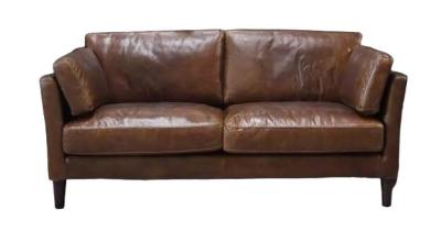 Product photograph of Ancient Mariner Vintage Brown Leather Adina 2 Seater Sofa from Choice Furniture Superstore