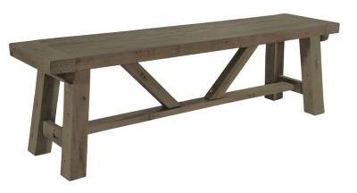 Saltash Reclaimed Timber Wood Rowico Large Dining Bench