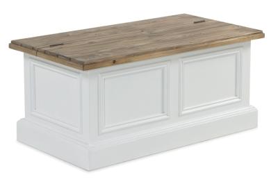 Lulworth White Reclaimed Pine Storage Coffee Table