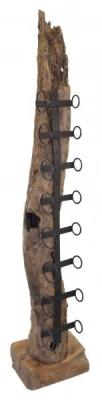 Product photograph of Medium Teak Wine Rack from Choice Furniture Superstore