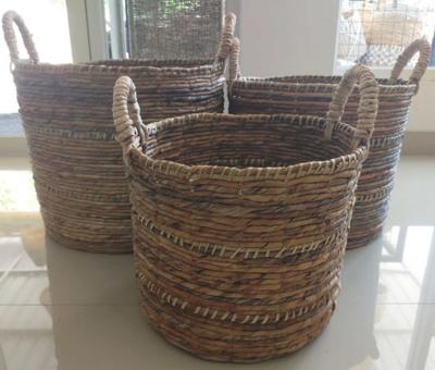 Product photograph of Ancient Mariner Indonesian Set Of 3 Banana Twist Baskets from Choice Furniture Superstore