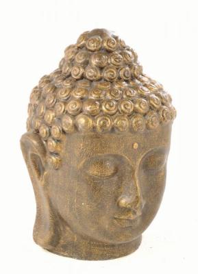 Product photograph of Ancient Mariner Large Golden Buddha Head from Choice Furniture Superstore