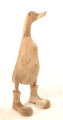 Product photograph of Medium Natural Duck With Boots - 38cm from Choice Furniture Superstore