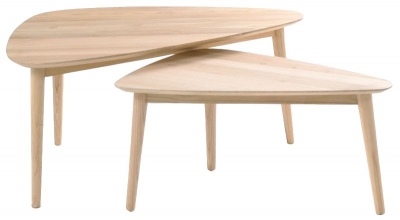 Product photograph of Shoreditch Wooden Nest Of 2 Tables from Choice Furniture Superstore