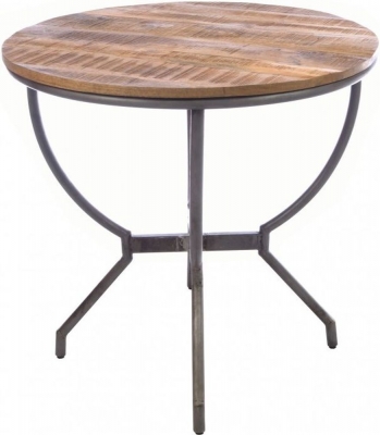 Product photograph of Old Empire Mango Wood Round Dining Table - 2 Seater from Choice Furniture Superstore