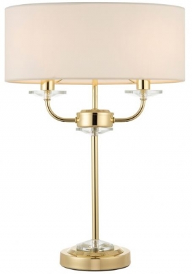 Product photograph of Nixon Brass Table Lamp from Choice Furniture Superstore