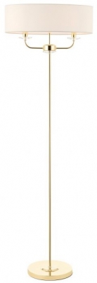 Product photograph of Nixon Brass Floor Lamp from Choice Furniture Superstore