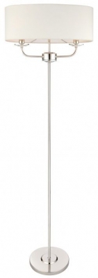 Product photograph of Nixon Bright Nickel Floor Lamp from Choice Furniture Superstore