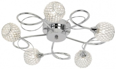 Product photograph of Aherne 5 Chrome Ceiling Light from Choice Furniture Superstore