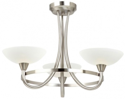 Product photograph of Cagney 3 Satin Chrome Ceiling Light from Choice Furniture Superstore