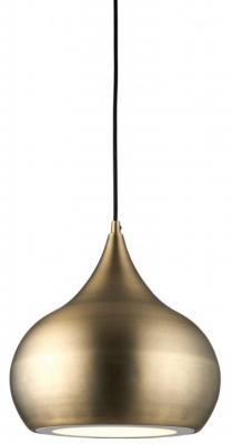 Product photograph of Lily Antique Brass Pendant Light from Choice Furniture Superstore