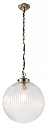 Product photograph of Ainsley Clear Glass Large Pendant Light from Choice Furniture Superstore